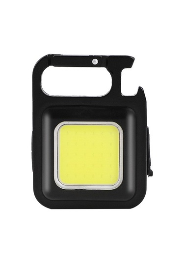 Mini Gece Lambası Taşınabilir Cob El Feneri Usb Şarj Edilebilir Anahtarlıklar Cep Işığı Güçlü Manyetik Çalışma Işığı Siyah