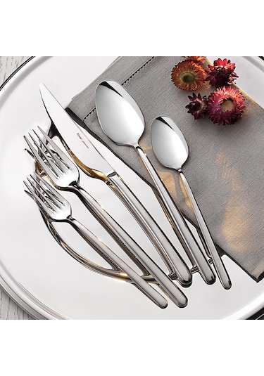 Hisar Bahama 24 Parça 6 Kişilik Çatal Kaşık Bıçak Takımı Inox