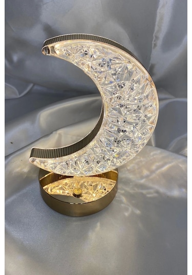 Masa Gece Lambası Led 3 Renk Büyük Boy Hilal Ay