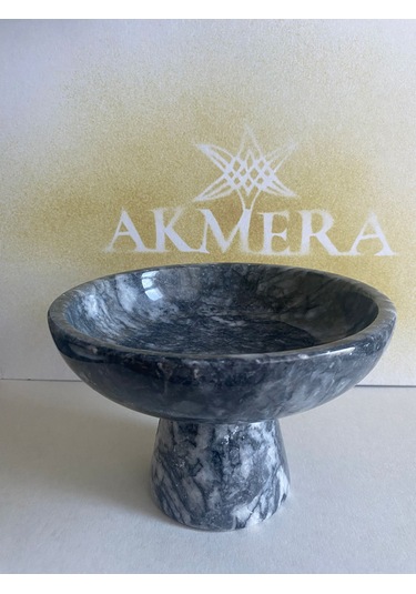 Akmera Home Mermer Ayaklı Sunumluk Gri