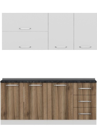 Minar 185 Cm Mutfak Dolabı Beyaz Dore 185-d2