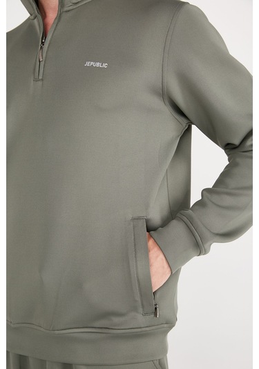Jepublic Jp Scuba 1/2 Zıp Sweatshırt Yeşil