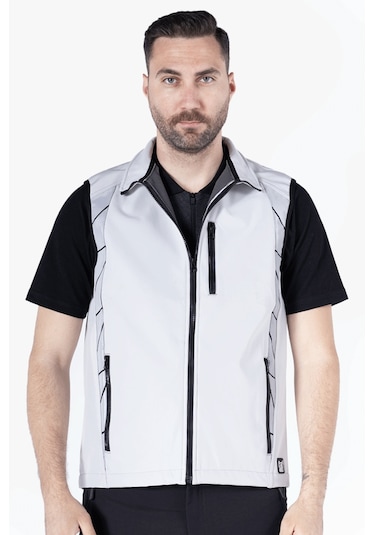 Tiger Softshell Yelek Açık Gri - Siyah