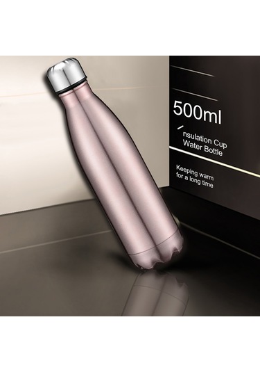 Qingmipy Paslanmaz Çelik 500ml Termos Şişe - Uzun Süre Sıcak/soğuk Tutar, 6 Renk Seçeneği