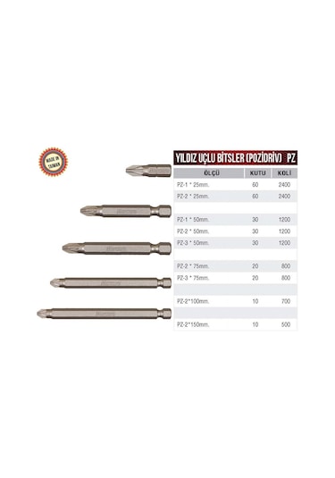 Mercure Ph2x50 Mm Bits Yıldız Uç