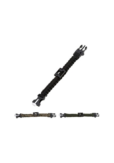 Jokmae Koyu Yeşil Paracord Acil Durum Bilekliği - Şişe Açacağı Diğer