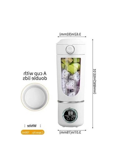 Fastbuy White 1 Portable Fruit Juicer, Usb Charging, Multi-functional Vegetable Fruit Blender For Smoothies Milkshakes Drinks Beyaz