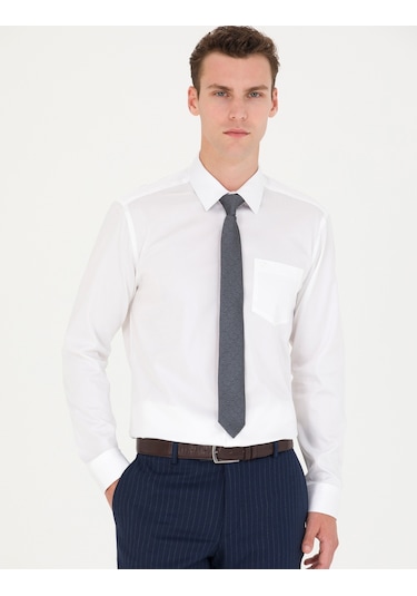 Pierre Cardin Erkek Beyaz Basic Gömlek 50277146-vr013 Beyaz