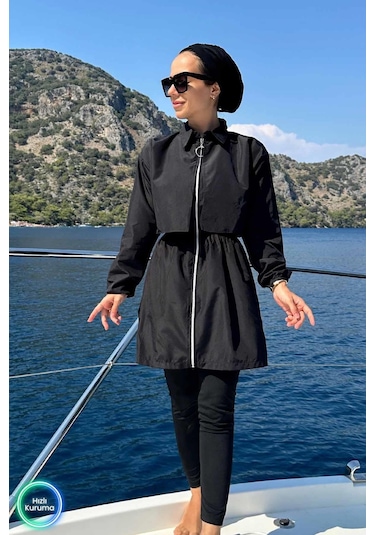 Kahijab Sea Tesettür Mayo - Siyah Siyah