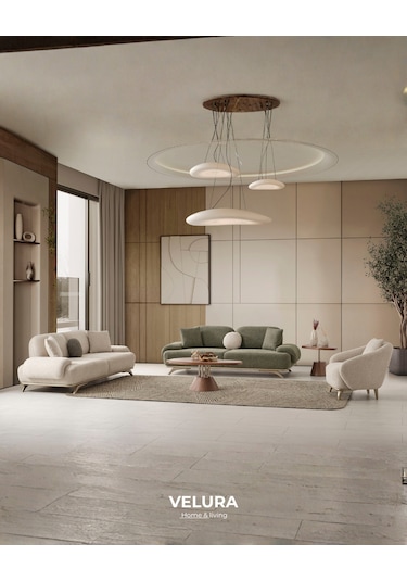 Nesta 3+3+1 Koltuk Takımı & Oturma Grubu Krem