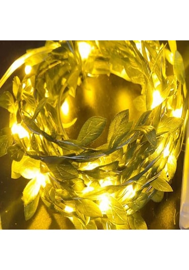 Uravas Store Yapraklı Dekorlu3 Metre Peri Led Pilli Işık Yılbaşı Aydınlatma