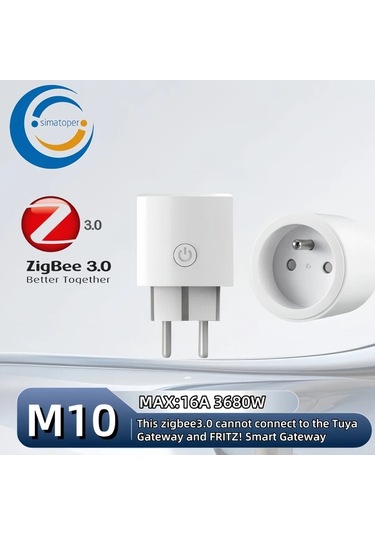 Xuweiwei Simatoper Zigbee 3 0 Akilli Fis Beyaz 16a Paket Alexa Home Assistant Smartthings Uyumlu