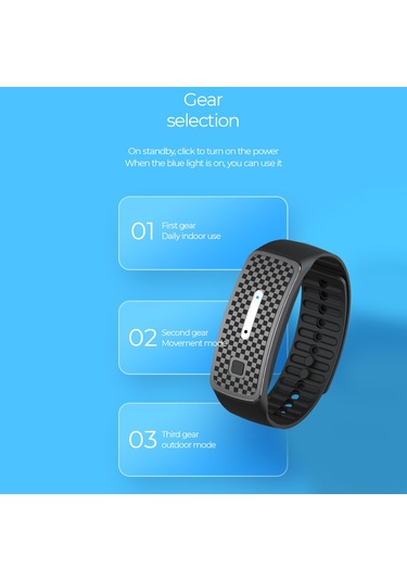 Moveevo M30 Ultrasonik Sinek Kovucu Bileklik - 7 Gün Şarj, 6 Ay Bekleme, Usb Şarj, Çocuk Ve Yetişkinler İçin Mavi