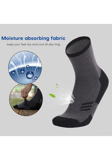 Folinda 3'lü Paket Yünlü Çorap - M 35-39 Numara - Hafif Gri - Yumuşak, Nefes Alır, Su Emici - Günlük Kullanım Ve Spor İçin Açık Gri