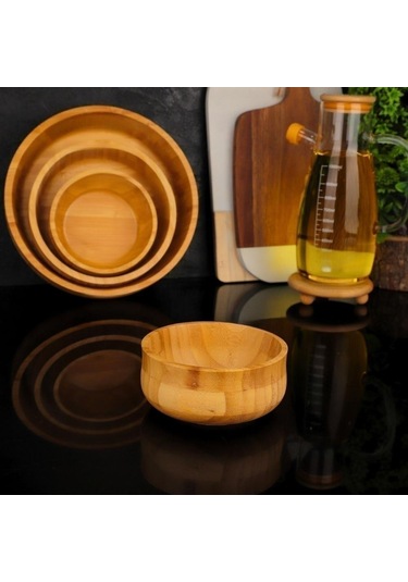 Mien Dayanıklı Bambu Bohem Kase 13 Cm Küçük Boy S 1 Adet 7b121