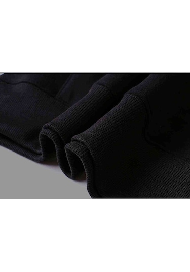 Askeri Style Baskılı Siyah Kadın Kapşonlu Sweashirt