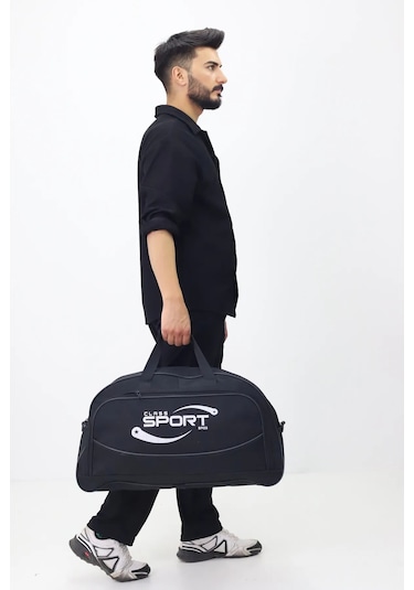 Kabin Boy Hostes Tipi Spor Valiz Seyahat Tatil El Ve Omuz Askılı Günlük Kullanım Ve Kıyafet Çantası Siyah