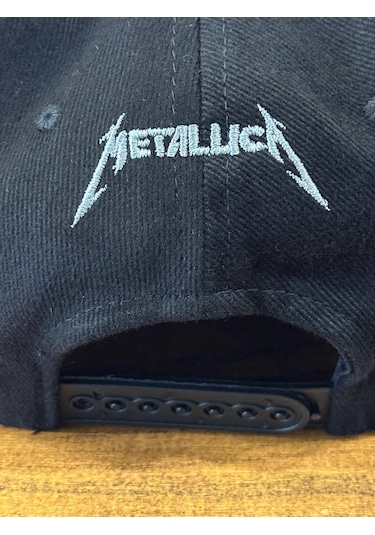 Metallica Nakışlı Siyah Hip Hop Snapback Rapper Basket Cap Şapka Siyah