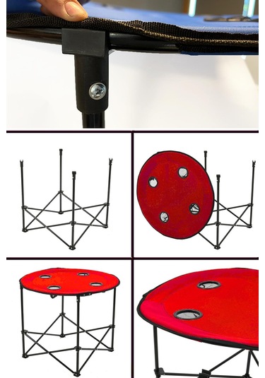 Yuvarlak Masa İçin Üst Tabla Ayak Plastikleri - 4 Adet Çok Renkli