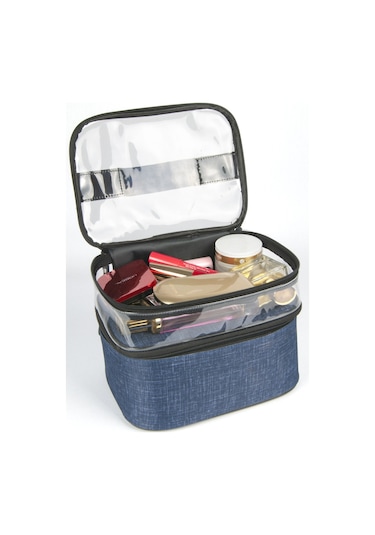 Makyaj Çantası Seyahat Makyaj Çantası Makyaj Organizeri Mavi