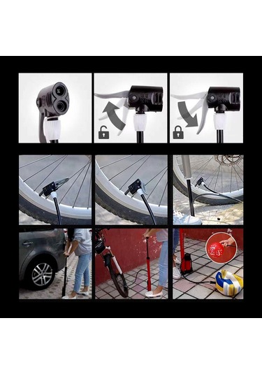 Youtek Bisiklet Dikey Hava Pompa, 160 Psı, Kolay Okuma Manometre, Schrader/presta/dunlop Uyumlu, Hızlı Ve Güvenli Şişirme