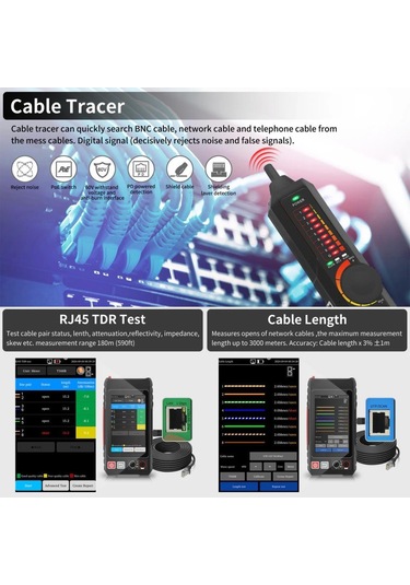 Novacom Lt-600s Rj45 Poe Uyumlu Çok Fonksiyonlu Kablo Test Cihazı