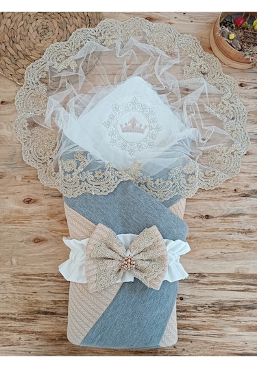 Triko Przm Haki Bebek Kundağı Unisex Bebek Dış Kundak Battaniyesi Hastane Çıkışı Kundak Battaniye Sütlü Kahve