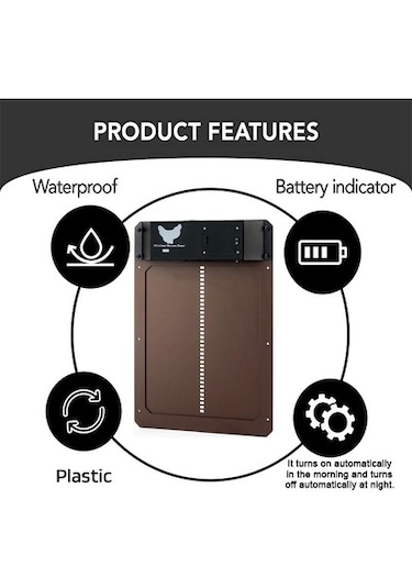 Vkemall Otomatik Tavuk Kümesi Kapısı Işığa Duyarlı Tavuk Kapısı