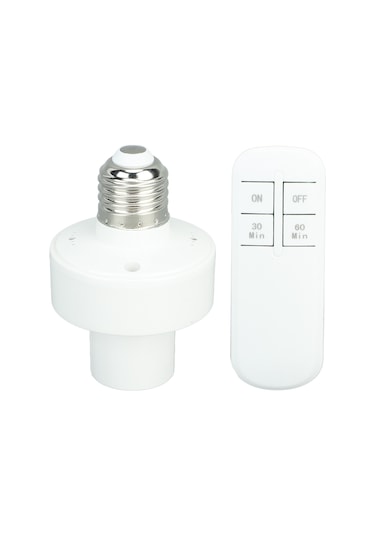 Fosenze E27 Uzak Kumandalı Akıllı Ampul Tabanı - Kablosuz Duvar Geçirici Kontrol - Kolay Kurulum - 220v - Led/incandescent Uyumlu Ampul Ve Pil Dahil Değil
