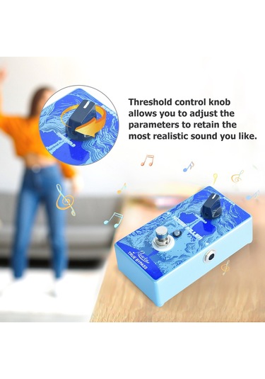 Rowin Re-03 Gürültü Öldürücü Efekt Pedalı Gerçek Bypass Mavi