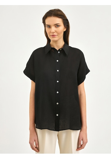 Karaca Kadın Comfort Fıt Gömlek-siyah 12.25s.04.029 Siyah