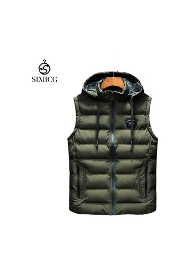 Yeni Dar Kesim, Kalınlaştırılmış, Sıcak Erkek Yeleği Mavi