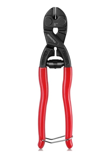 Konesam 203 Mm Kompakt Tel Kesme Pensesi, Yaylı, 4 Mm Çelik Çubuk Kesme, 60crv Gövde, Siyah Yüzey