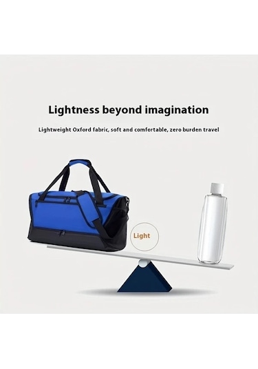 Sandwich Motion003 Kişiselleştirilebilir Büyük Kapasiteli Spor Bagaj Çantası Islak Kuru Bölmeli Siyah Siyah