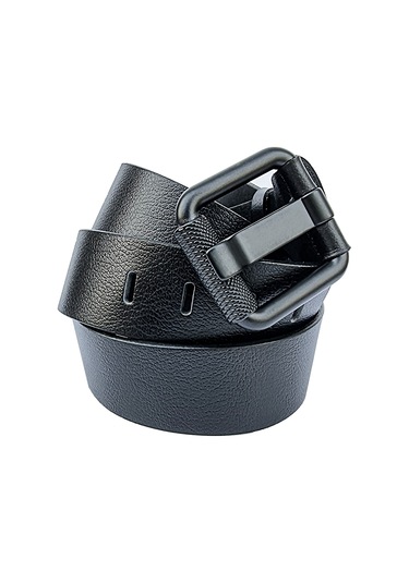 Rich Smith %100 Hakiki Deri Kemer Erkek Spor Siyah Roll Toka 4,2 Siyah
