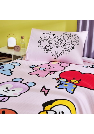 Taç Lisanslı Bt21 Tek Kişilik Pamuk Pike Takımı 000000001000047438