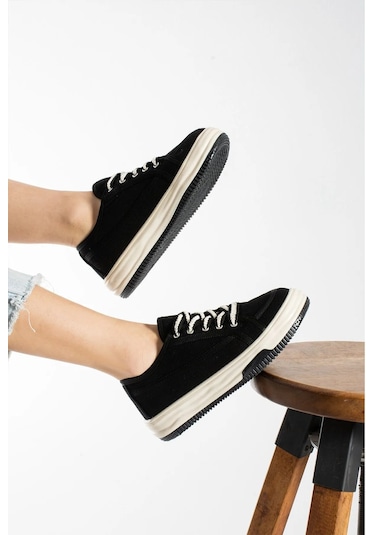 İncila Garantili Ortopedik Yüksek Taban Bağcıklı Bez Spor Sneaker Ayakkabı Incıla-7189 Siyah - Beyaz İncila Garantili Ortopedik Yüksek Taban Bağcıklı Bez Spor Sneaker Ayakkabı Incıla-7189 Siyah - Beyaz