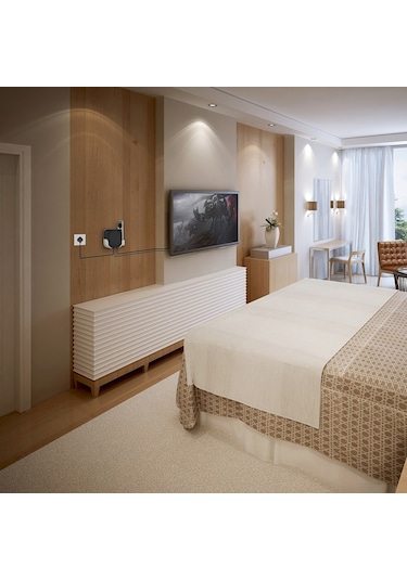 Cbtx iOS TV2 / 3/4/5/6 Uyumlu Duvara Monte Monitör Standı + Kumanda Kılıfı Siyah