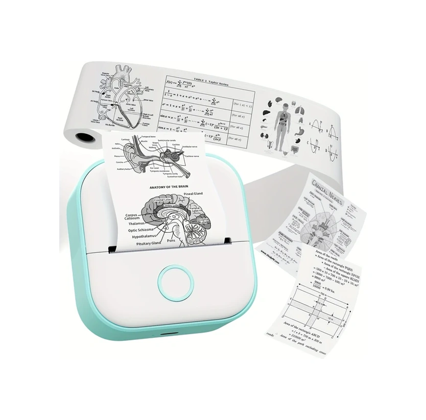 Gateesat Phomemo T02 Mini Yeşil Termal Yazıcı Kablosuz Sticker Fotoğraf Yazıcı İos Android