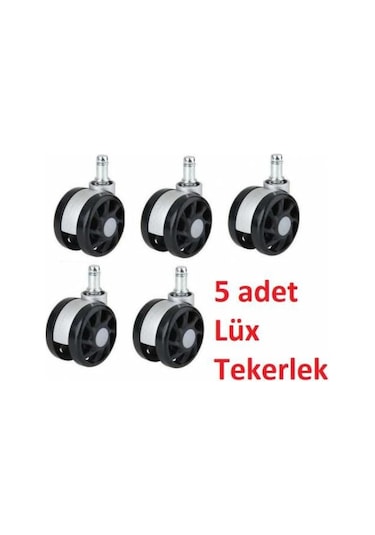 Depolife Krom Tekerlek 5 Adet Paket Ofis Yönetici Patron Koltuğu Tekerle