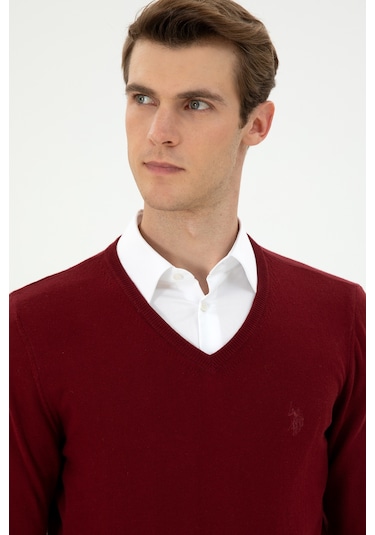 U.s. Polo Assn. Erkek Bordo Kazak /triko 50294764-vr014 Bordo