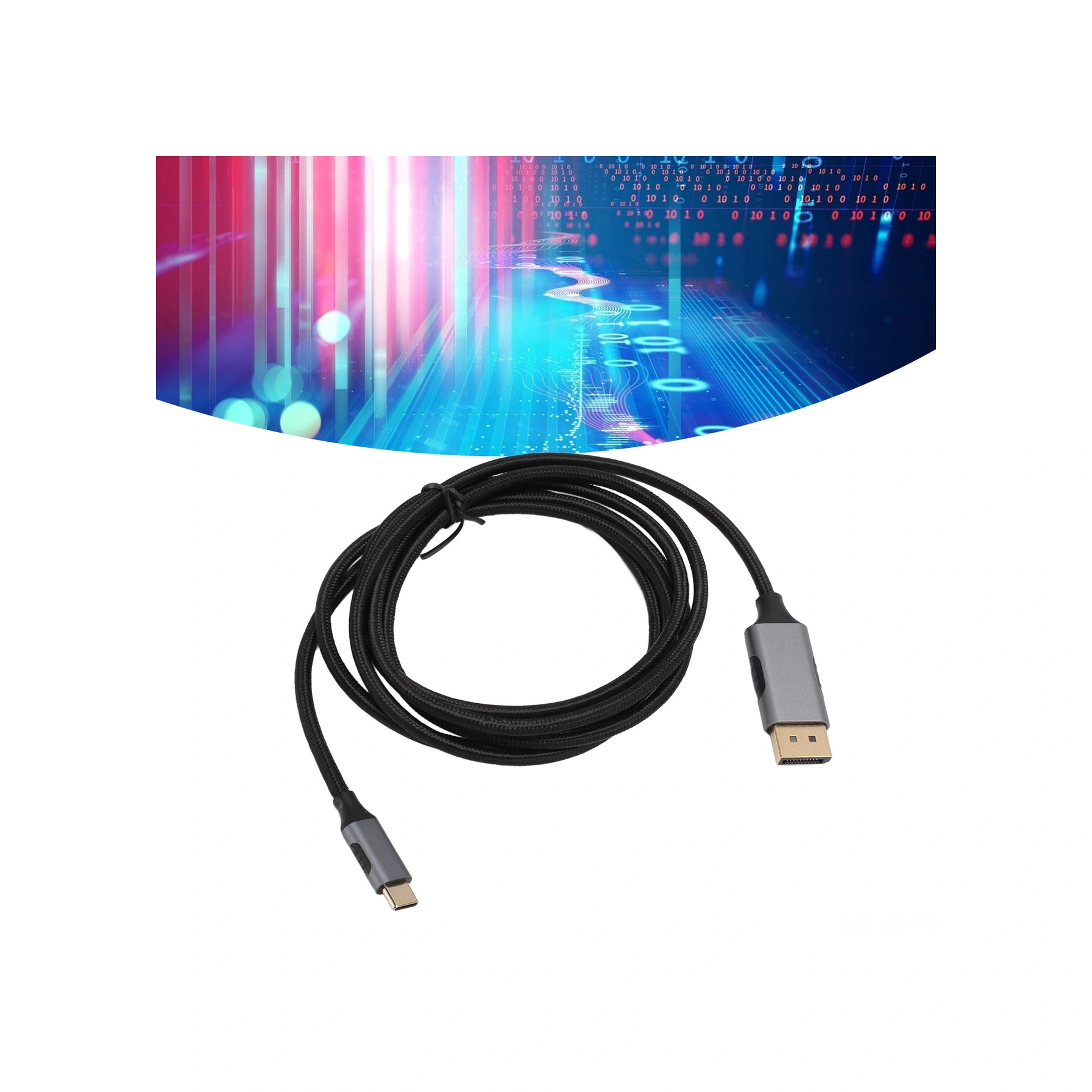 Vkemall Usb-c'den Displayport 1.4'e Kablosu, 8k 60hz Çözünürlük, 1.8m Uzunluk, Nilon Örgü Ve Aluminyum Gövde, Stabl Sinyal, Bilgisayar/projektör/tv Uyumlu