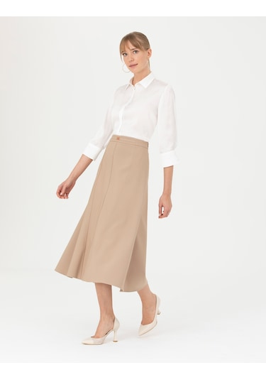 Pierre Cardin Kadın Bej Etek Dokuma 50273765-vr011 Bej