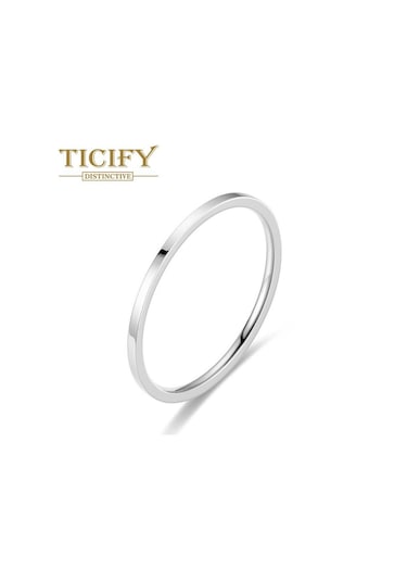 Gümüş Işık Lüks Tasarım Sensörü Titanyum Çelik Güzel Yüzük Kadın Mizaç Niş Niş Daire Çift Yüzük 6 Gümüş