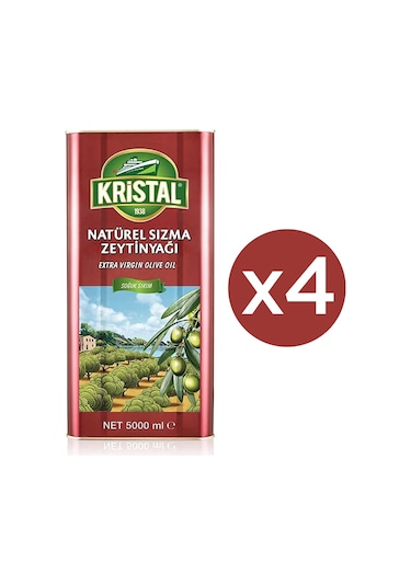 Kristal Natürel Sızma Zeytinyağı Teneke Dg 4 x 5 L