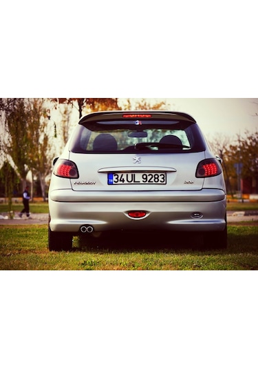 Peugeot 206 Spoyler, Abs Plastik Boyasız Arka Cam Üstü Rüzgarlık