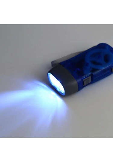 Yeni 3 Led El Basarak Dinamo Krank Güç Rüzgar Up El Feneri