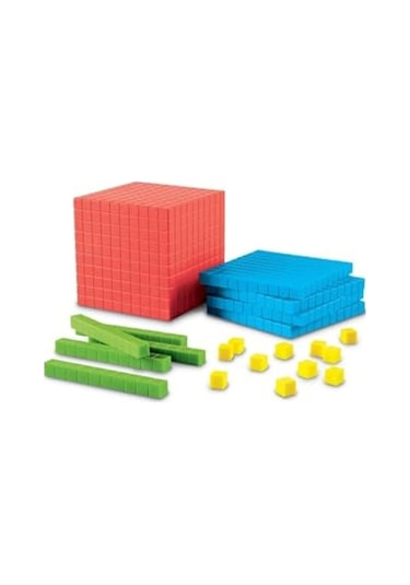 Renkli Matematik Materyali - Onluk Taban Blokları Açık Gri