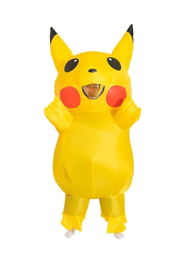 Lıcorıce Parti Karikatür Kostümü-yetişkin Şişme Pikachu Hava Pompası İle