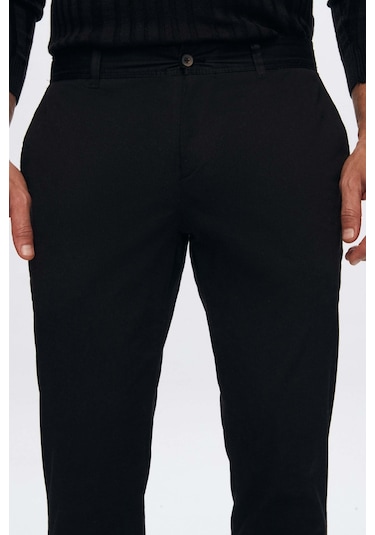 Twn Slim Fit Siyah Armürlü Chino Pantolon 3ecc3ph013451 Siyah